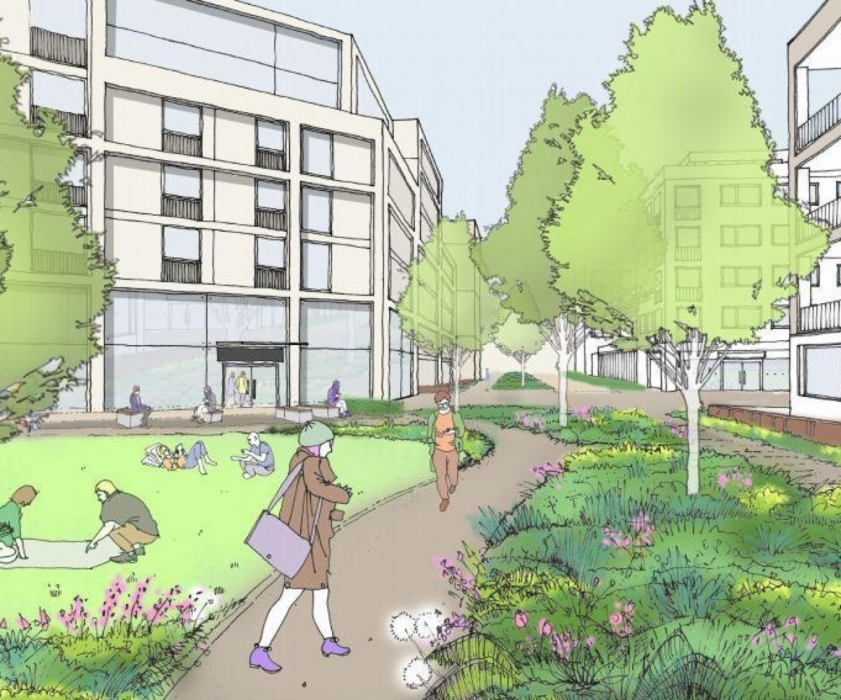 Heworth Green -Route through the site